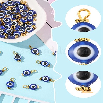 50 шт. подвески из смолы от сглаза PALLOY-FS00036-1