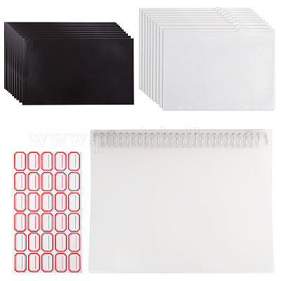 Bulk Stamp and Die Storage Bag and Rubber Magnet Sheet Clear Resealable  Pockets