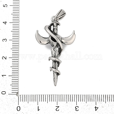 Подвески из хирургической нержавеющей стали 316 с микропаве из кубического циркония STAS-D304-15AS-1