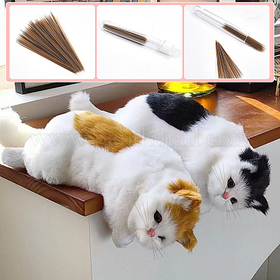 Пластиковые имитирующие усы животных для рукоделия и валяния&nbsp;DIY-WH0430-904B-05-1