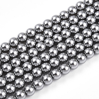 Выпечка из окрашенного перламутрового стекла жемчужные бусинки HY-N002-3mm-A01-1