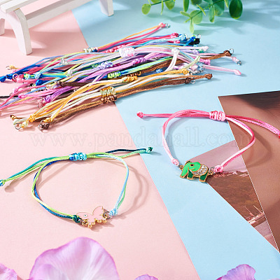 Изготовление 30шт 10-х цветных нейлоновых браслетов BJEW-TAC0041-1