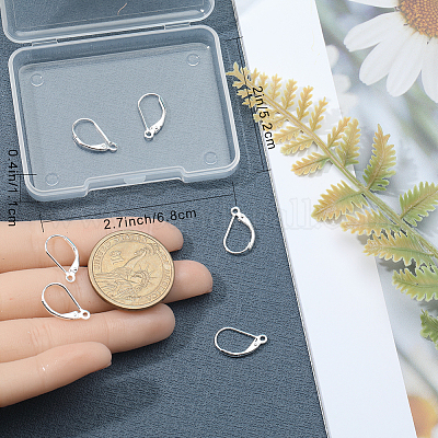 4 пара 925 серьги-кольца с застежкой-русалкой из стерлингового серебра STER-BBC0001-82-1