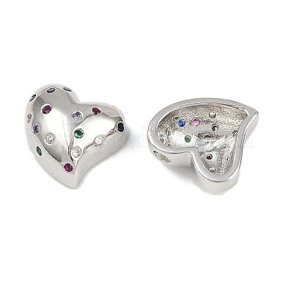 Латунные микро проложить кубического циркония бусы KK-F908-10P-1