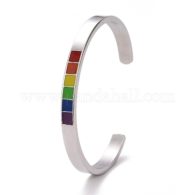 Браслет-манжета Rainbow Pride BJEW-F419-154P-1