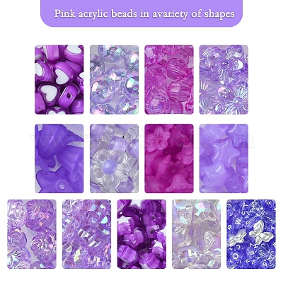 Наборы для изготовления браслетов из акрила и АБС-пластика с цветами и звездами «сделай сам» DIY-FS0006-51-1