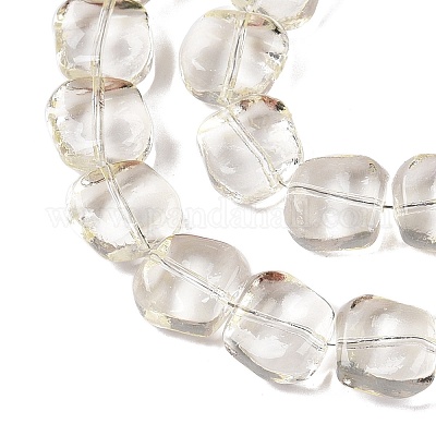 Стеклянные бусины с гальваническим покрытием  EGLA-N012-07C-1