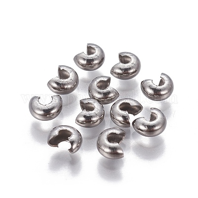 Wholesale Unicraftale 304 Stainless Steel Crimp Beads Covers