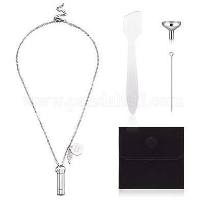 1 шт. ожерелье из нержавеющей стали 304 в форме колонны с прахом DIY-TA0010-07A-1