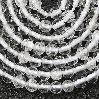 Природный кристалл кварца круглые бусины пряди G-J303-01-4mm-1