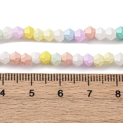 Выпечка окрашенные стеклянные бусины пряди LAMP-R020-02B-1