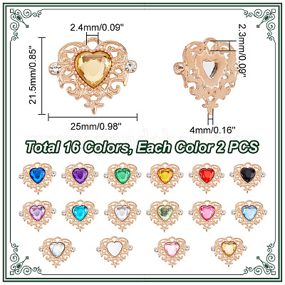 32шт 16 цвета акриловые подвески FIND-GA0003-07-1