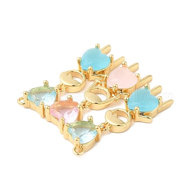 Латунные подвески ZIRC-L103-032G-1