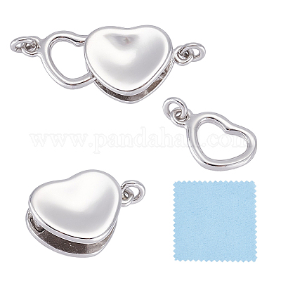 1 шт. застежки-коробочки из стерлингового серебра STER-GO0001-70B-1