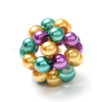 Круглые плетеные бусины HY-JF-4MM-M2-1