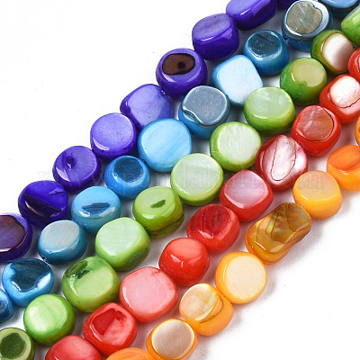 Нити бусин из натуральных трохоидных/трохус ракушек SHEL-S258-083-1