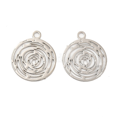 Долговечные филигранные подвески из латуни с покрытием KK-K336-25A-P-1