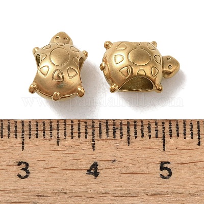 Ионное покрытие (IP) 304 нержавеющая сталь европейские бусины STAS-K285-22G-1