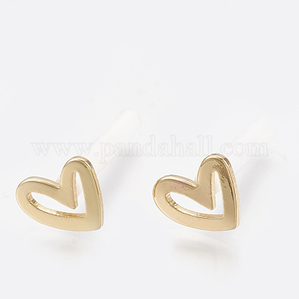 Brass Stud Earrings X-KK-S348-123-1