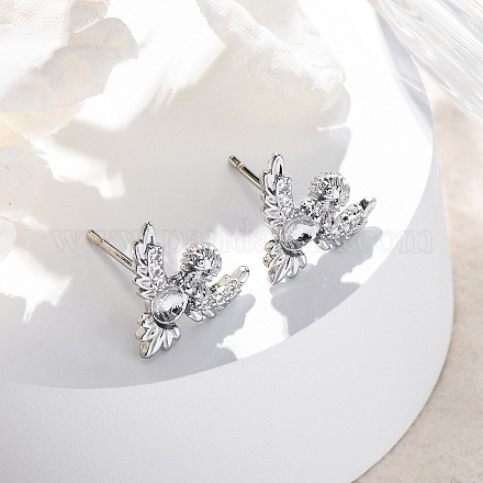 Латунь серьги EJEW-D288-17P-1