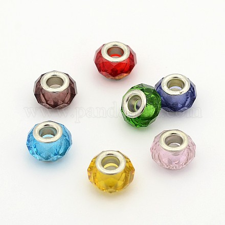Glass Faceted Faceted European Beads GPDL-P001-03-1