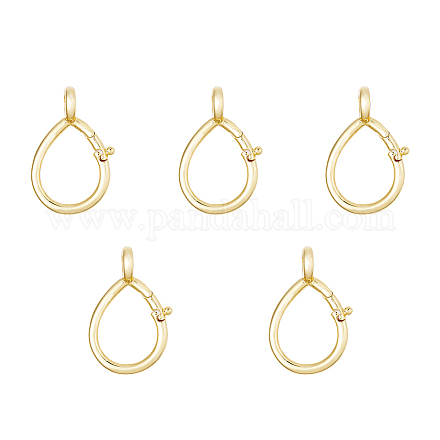 5 шт. латунная застежка для ключей KK-HS0001-09-1