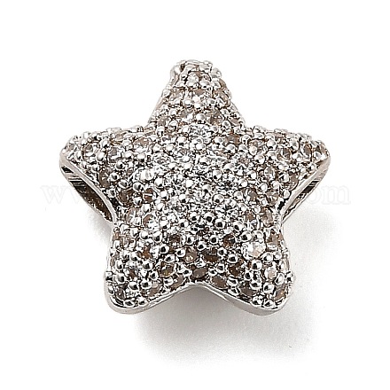 Латунные микро проложить кубический цирконий шарик KK-L229-034P-1