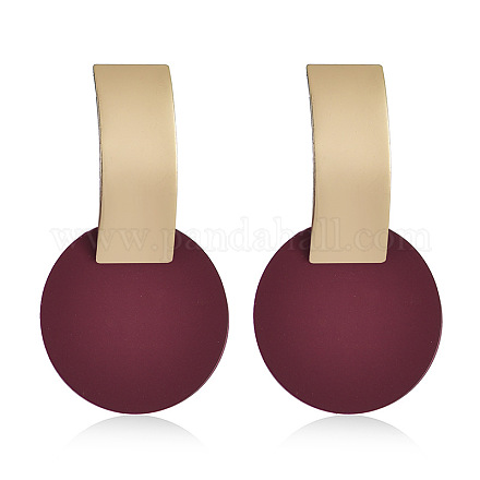 Прямоугольник с плоскими круглыми висячими серьгами-гвоздиками из сплава FS-WGDFF34-05-1