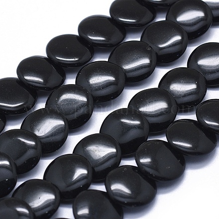 Chapelets de perles en pierre noire naturelle G-K293-E04-C-1