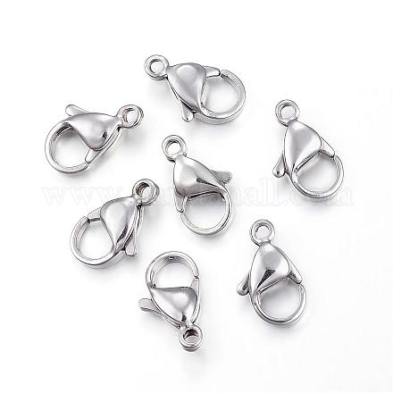 304 Stainless Steel Lobster Claw Clasps STAS-H353-G-02P-1