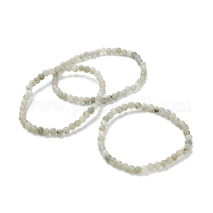 Labradorite naturelle bracelets extensibles de perles BJEW-A117-A-42-1