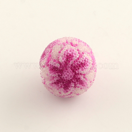 Round Polymer Clay Seed Beads CLAY-R056-06-1
