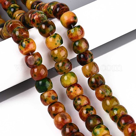 Окрашенные естественный агат бисер пряди G-T142-03-1