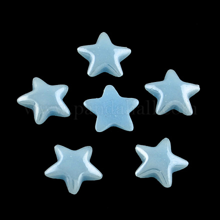 Pearlized Plated Opaque Glass Cabochons PORC-R139B-37-1