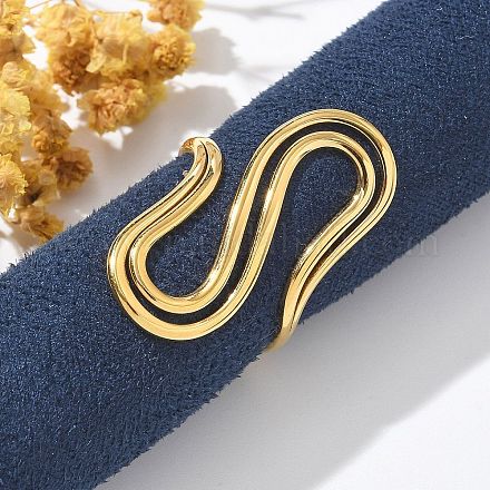 Кольца-манжеты S-образной формы из нержавеющей стали 304 для женщин RJEW-Z077-01G-06-1