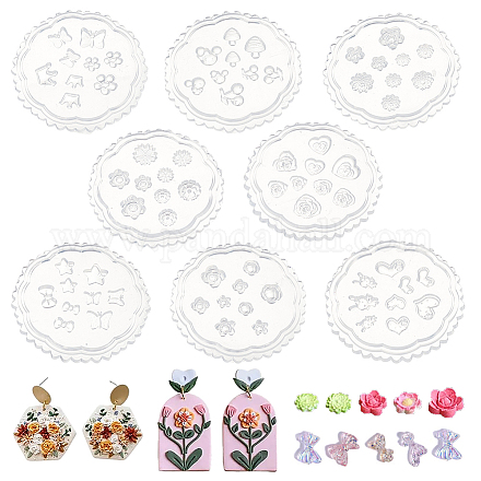 8шт 8 стиля силиконовые Молды DIY-HY0002-86-1