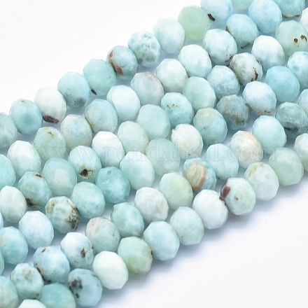 Natural Larimar Beads Strands G-K256-57B-1