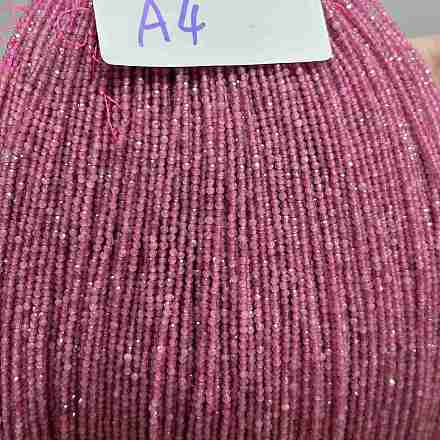Натуральный розовый турмалин бисер нитей G-RM250101-A4-1