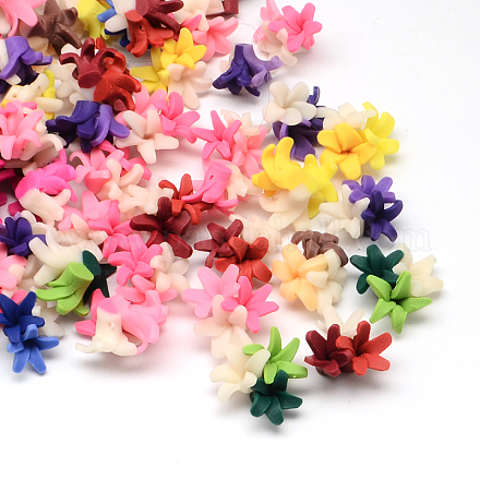 Handmade Polymer Clay Flower Beads CLAY-Q221-11-1