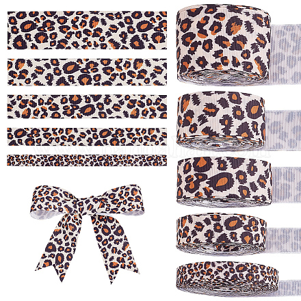 5 rouleau de 5 styles de rubans en polyester de 5 mètres SRIB-FG0001-34-1