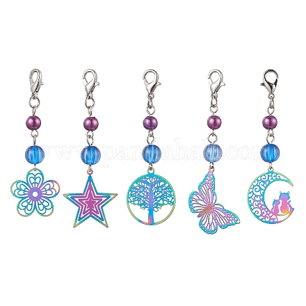 201 филигранное украшение из нержавеющей стали для подвески HJEW-JM02503-1