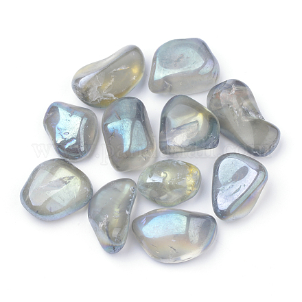 Vacuum Plating Natural Quartz Crystal Beads G-S244-05-1
