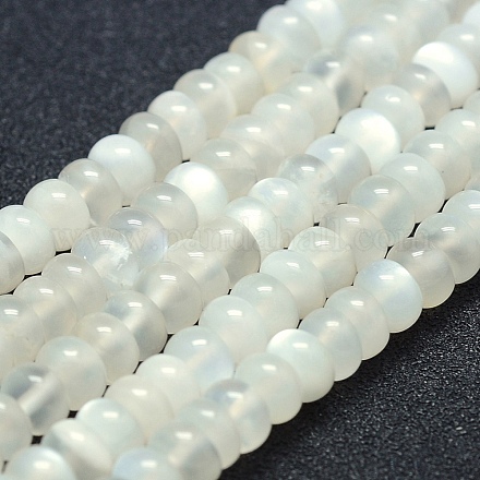 Natürlichen weißen Mondstein Perlen Stränge G-P342-03-6x3mm-1