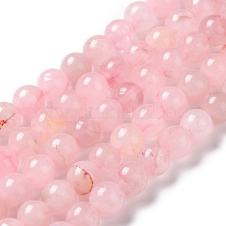Brins de perles teintes en quartz rose naturel G-B046-07-1