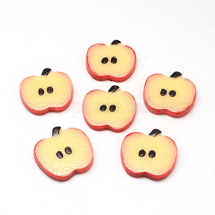 Apple Resin Cabochons CRES-R183-10A-1