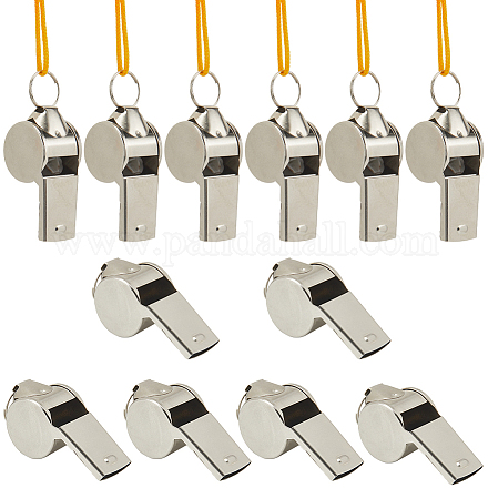 Свисток из нержавеющей стали с веревкой NJEW-CN0001-11B-1