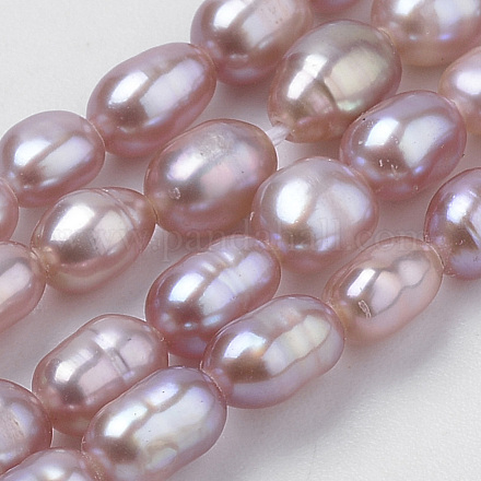 Hebras de perlas de agua dulce cultivadas naturales PEAR-S012-38B-1