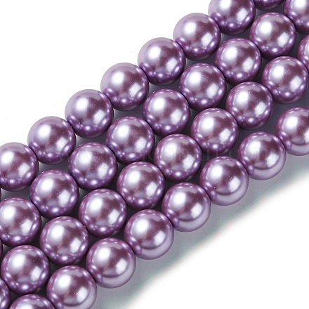 Brins de perles de verre écologiques HY-A008-14mm-RB056-1