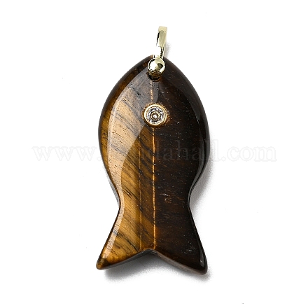 Природных тигровый глаз подвески KK-D021-05E-G-1
