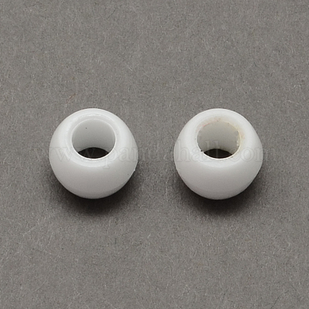 Opaque Acrylic European Beads SACR-Q112-09-1